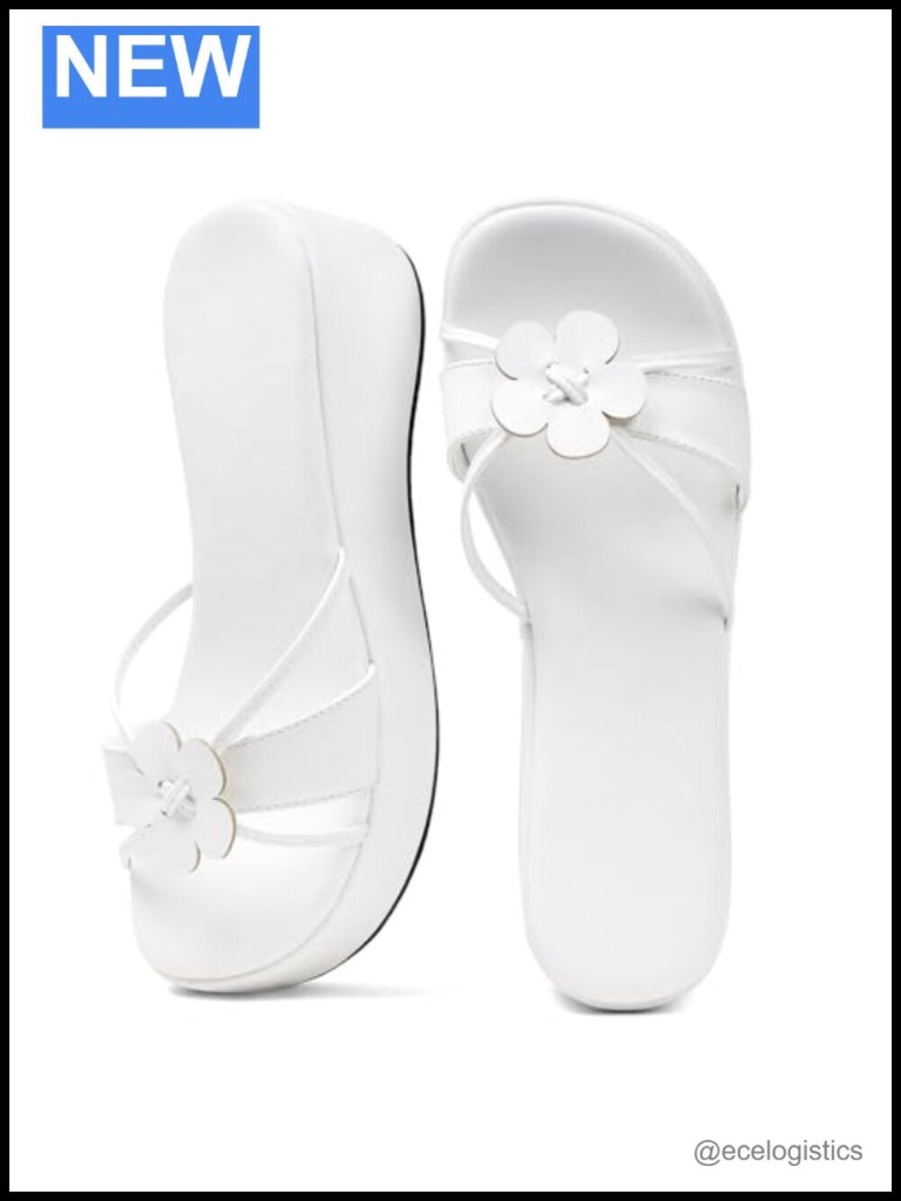 Chunky Floral Wedge Sandals, Comfortable Platform Sandals for Women,